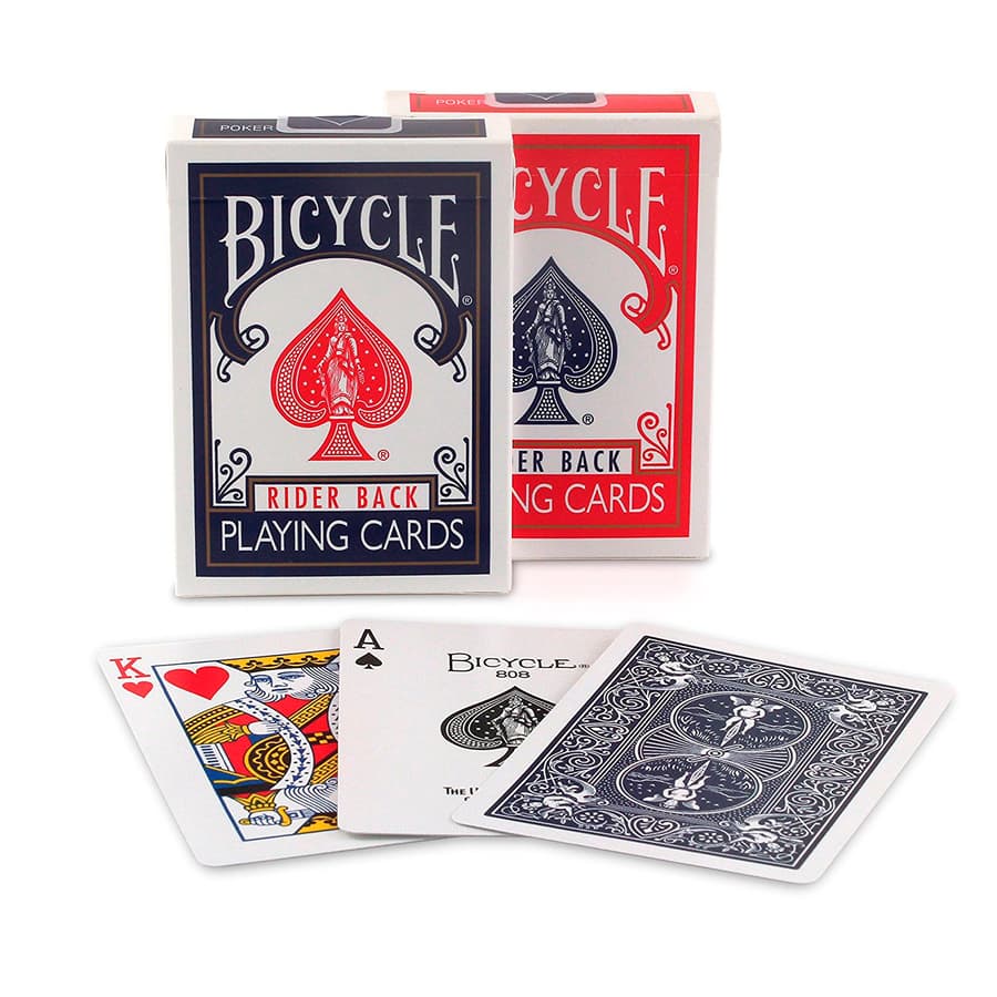2 DECKS BICYCLE RIDER BACK STANDARD INDEX PLAYING CARDS 1 RED 1 BLUE USPCC NEW 